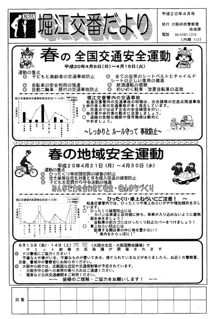 堀江交番だより2008年4月号